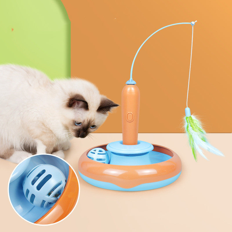 Cat 2 In 1 Toy Feather Toy